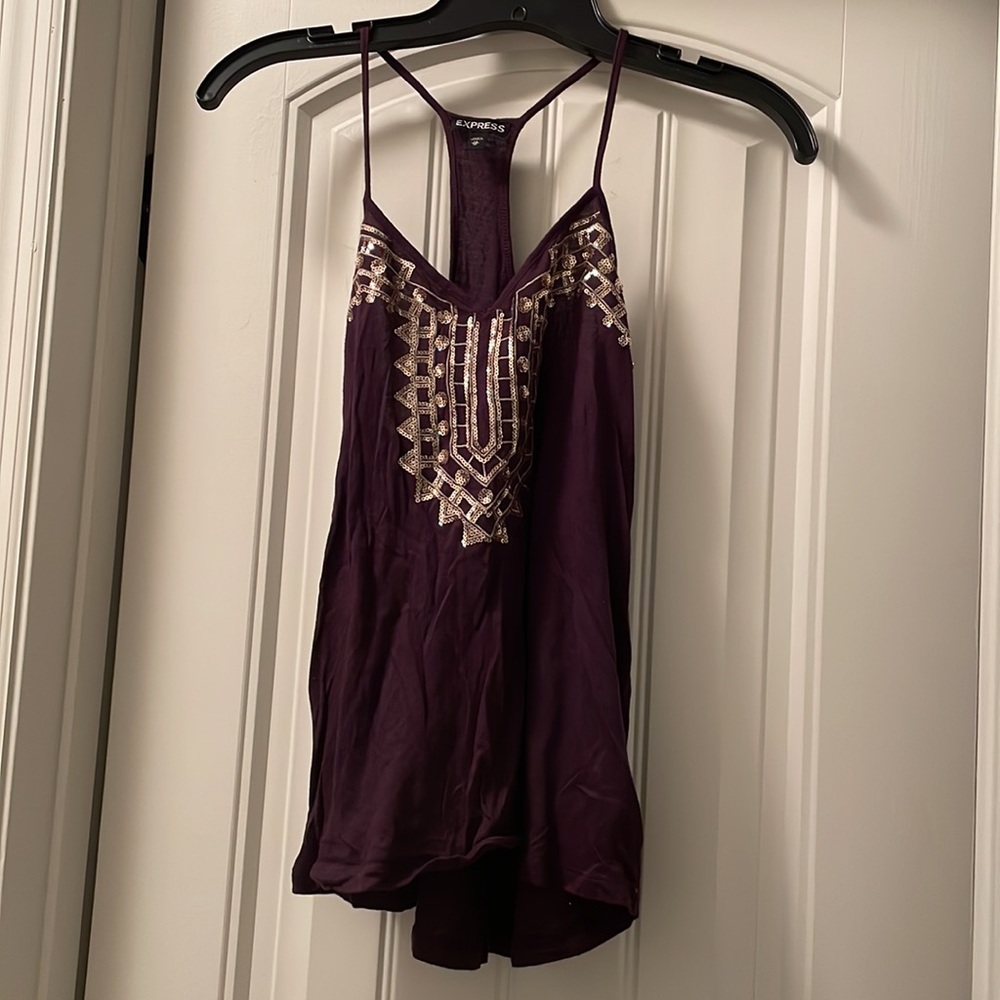Express Sequin Racerback Tank